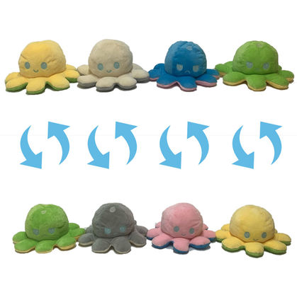 3.94IN 10CM pädagogische Plüsch-Spielwaren-Stimmung, die umschaltbares Kraken-Plüsch-Spielzeug ändert