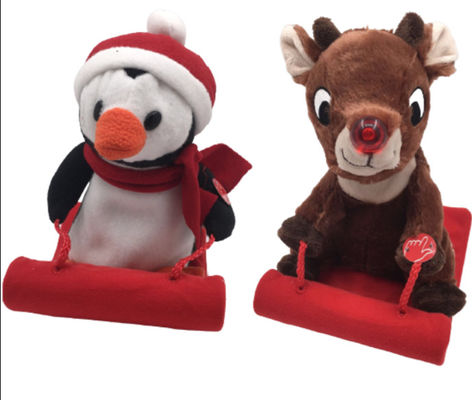 Ren-Plüschtier-nettes Pinguin-Plüschtier Ski Toy des Weihnachten0.23m 9.06in