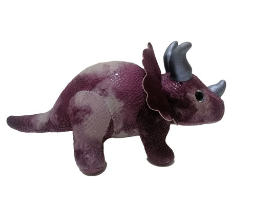 Plüsch purpurrotes Triceratops-Polyester, das Spielwaren 26cm anfüllt