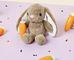 3 Farben 100% PP Baumwolle Füllung Kaninchen Schlüsselkette mit Musikbox