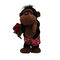 Valentinsgruß-Tagesplüsch spielt das Gesang-Tanzen, das Gorilla With eine Rose verdreht