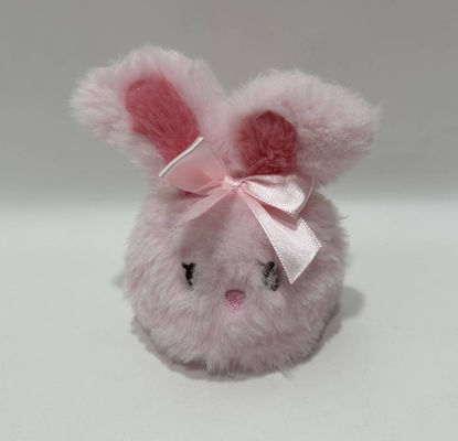 100% PP-Baumwolle Schöner Stressball & Tier Plüsch gefüllt Pink Bunny Spielzeug mit Schlüsselanhänger