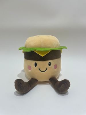 7 Stück Sortiment Burger Plush Spielzeug, süße Lebensmittel gefüllte Tiere für Kinder und Heimdekoration