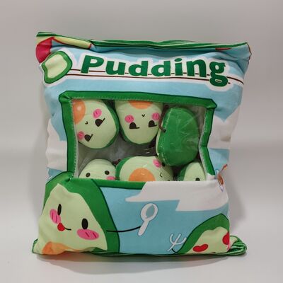 Transparente PVC Avocado Pudding Kissen mit süßer Avocado-Füllung