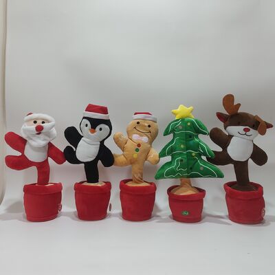 Singende und tanzende Weihnachtsserie Weihnachtsmann Lebkuchenmann Weihnachtsbaum Pinguine Elch