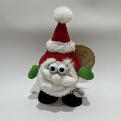 Walking Plush Santa Toy Big Beard Round Doll Walking Mechanism Animated