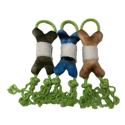Blauer grüner Knochen-Plüschtier-Plüsch Toy For Dog BSCI des Seil-18cm 7.09in