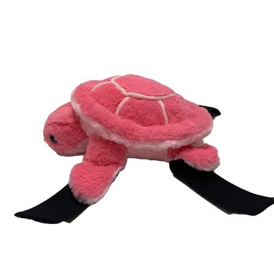 Rosa langer Pelz angefülltes Schildkröten-Knieschützer-Plüsch-Spielzeug 28cm für Ski Snowboard Skateboard