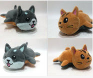 Pp.-Baumwolle umschaltbare Cat Dog Educational Plush Toys 12cm mit Spieluhr