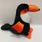 Neuer Plüsch-orange lebhaftes Papageien-Spielzeug mit Rechnungsprüfung Pressungs-Kasten-sicherer Kinder-Toy Children Toys BSCI