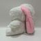 18cm 7&quot; Rosa&amp; Weiß Ostern Plüssig Spielzeug Hasen Stofftier in Karotte