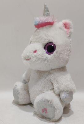 Große Augen, eingravierte Eindrücke, Lieder, linke und rechte Augen, Licht, Einhorn, elektrisches Plüschspielzeug.