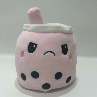 Custom Logo Doppelseitig Umkehrbare Farbe Milch-Tee-Tasse Plush Toy