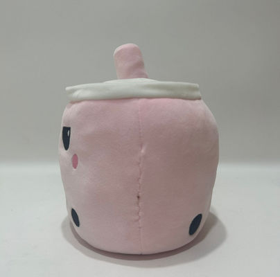 Custom Logo Doppelseitig Umkehrbare Farbe Milch-Tee-Tasse Plush Toy