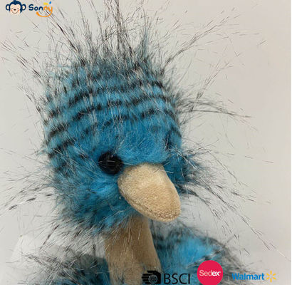 OEM-Fabrik Großhandel Custom Blaue Pfau Flusse Strauß Plüssig Spielzeug Geschenk gefülltes Tier