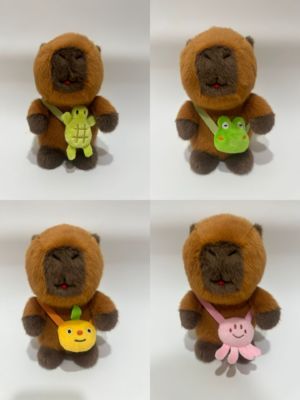 Sprichend zurück & Bewegung Capybara mit verschiedenen Taschen Plush Spielzeug elektronisches Spielzeug Beste Kindergeschenk