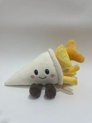 7 Stück verschiedene gebratene Fisch- und Pommes-Plüschtiere, niedliche, mit Essen gefüllte Tiere für Kinder und Heimdekoration