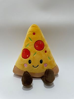 7 Stück Vielfalt an Pizza-Plüsch-Spielzeug, süße, mit Lebensmitteln gefüllte Tiere für Kinder und Wohnkultur