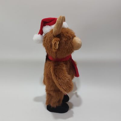 Weihnachten singen und tanzen Highland Cow Plush Toy