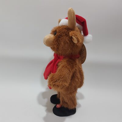 Weihnachten singen und tanzen Highland Cow Plush Toy