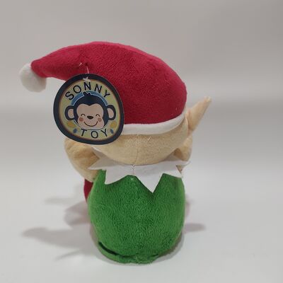 Peekaboo Elf mit Musik und beweglichen Armen