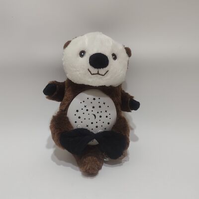 Musical Plush Otter Lichtprojektor Spielzeug
