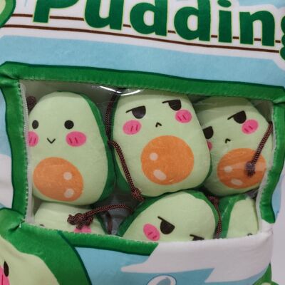 Transparente PVC Avocado Pudding Kissen mit süßer Avocado-Füllung