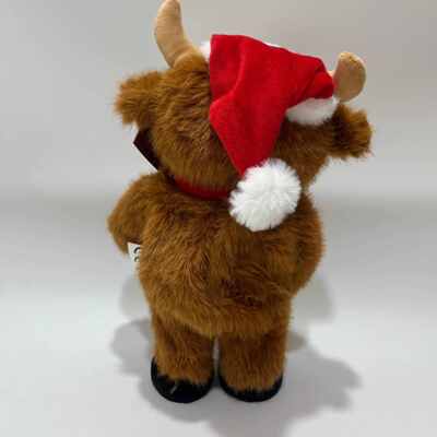 Singender & tanzender Weihnachts-Highland-Cow-Plüschtier, musikalisch, animiert, Stofftier, Weihnachts-Highland-Cow-Puppe