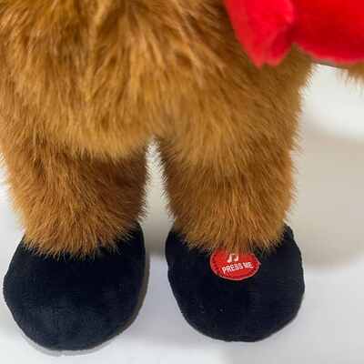 Singender & tanzender Weihnachts-Highland-Cow-Plüschtier, musikalisch, animiert, Stofftier, Weihnachts-Highland-Cow-Puppe
