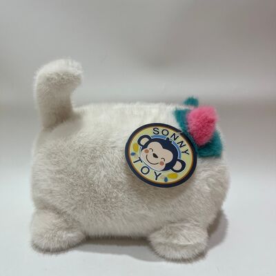 Blinkendes schnurrendes flauschiges Katzenplüschtier süßes miaendes interaktives Kätzchen rosa türkis langhaariger Stressabbau-Begleiter