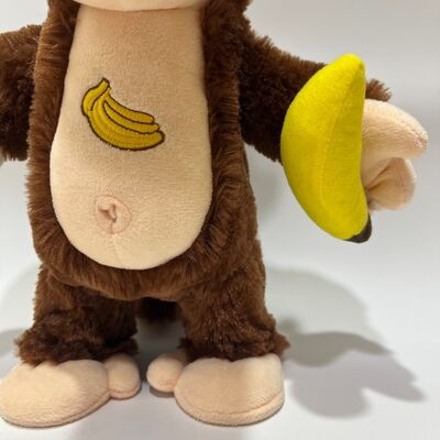 Interaktives Bananenklau-Affen-Plüschtier mit emotionaler Reaktion, Gorilla-Puppe, lustiges neuartiges Geschenk
