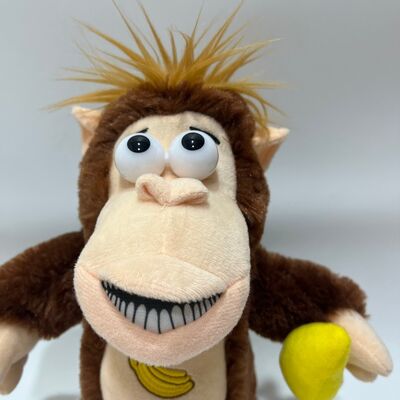 Interaktives Bananenklau-Affen-Plüschtier mit emotionaler Reaktion, Gorilla-Puppe, lustiges neuartiges Geschenk