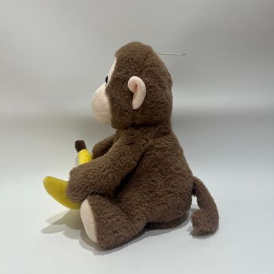 Interactive Peek-a-Boo Monkey Plush Toy with Recording and Singing Functions Banana Holding Hide and Seek Stuffed Animal