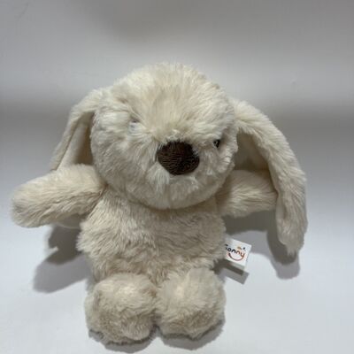 Big Ear Plush Bunny Toy Cream White Lop Rabbit Weighted Soothing Sleep Doll Birthday Gift for Kids