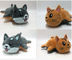 Pp.-Baumwolle umschaltbare Cat Dog Educational Plush Toys 12cm mit Spieluhr