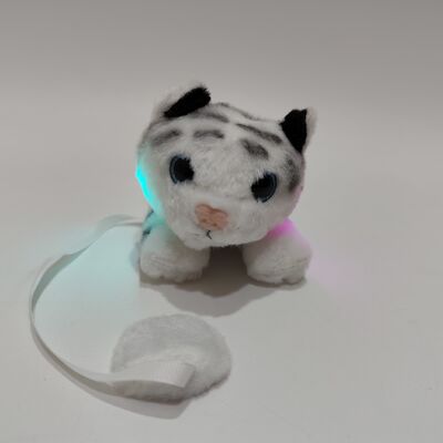 Magnetischer leuchtender weißer Tiger Schulterplüsch mit Leuchtfunktion