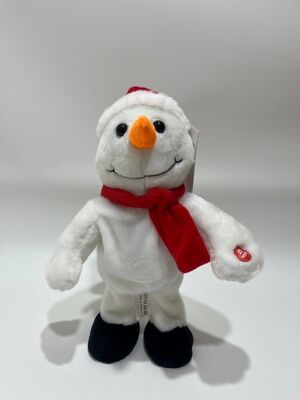 Singender & tanzender Weihnachtsmann-Schneemann-Plüschtier mit Musik